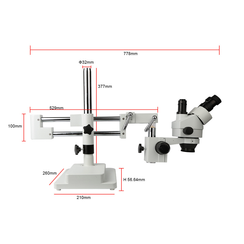 Kaisi 37045A-STL2 7X45X тринокулярный микроскоп с подсветкой
