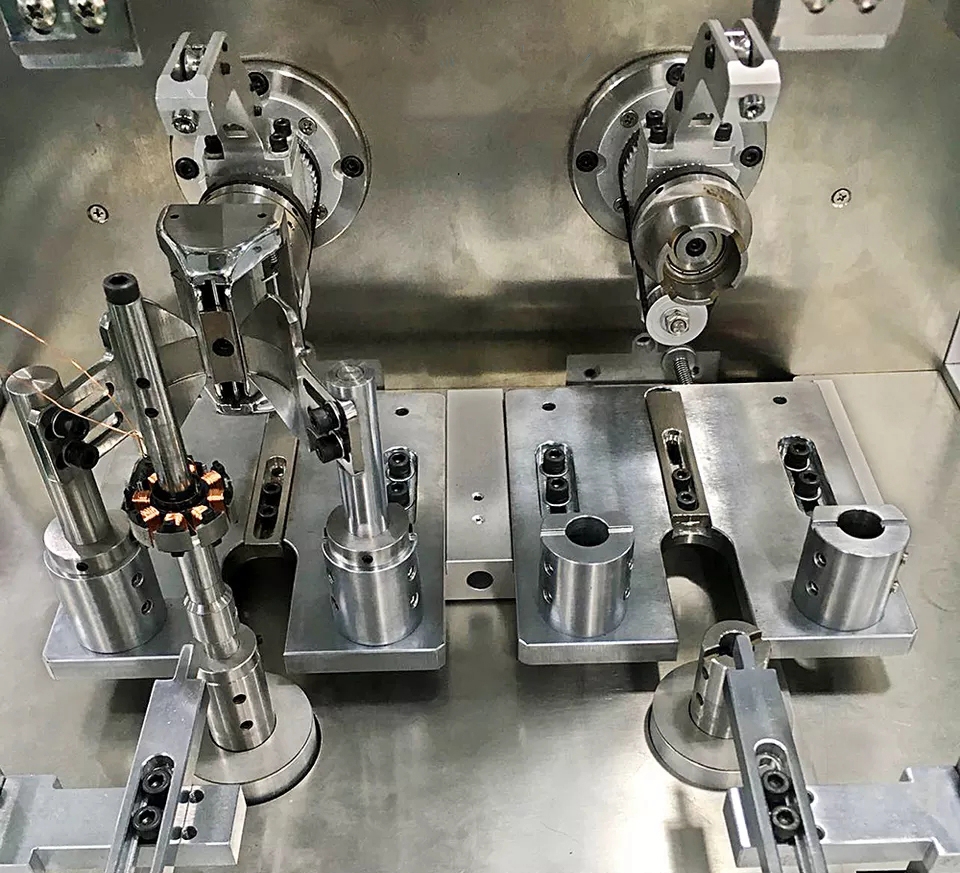 VMB-2265 станок для намотки BLDC-бесщёточных двигателей с 2 шпинделями