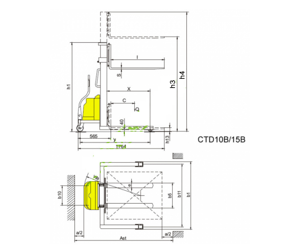 Электрический штабелер CDD10B, CDD15B, CTD10B, CTD15B
